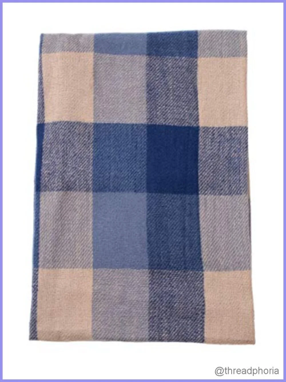 Infinity Plaid Scarf with Hidden Zipper Pocket Lightweight Travel Scarf